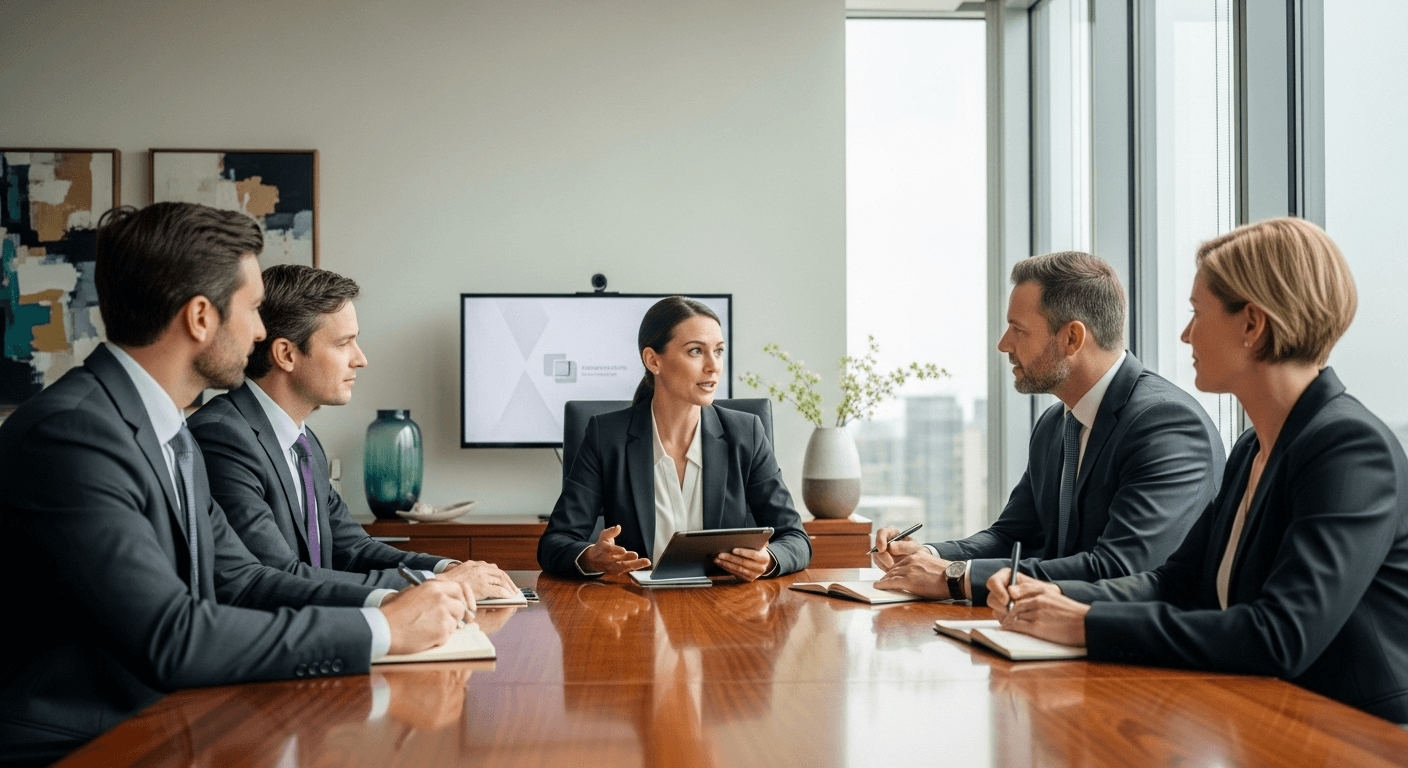 Professionals taking part in an expert interview